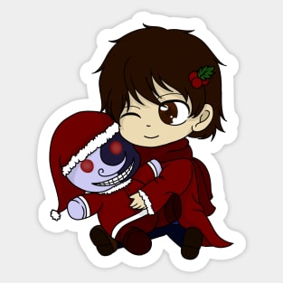 christmas fnaf security breach gregory and moondrop Sticker